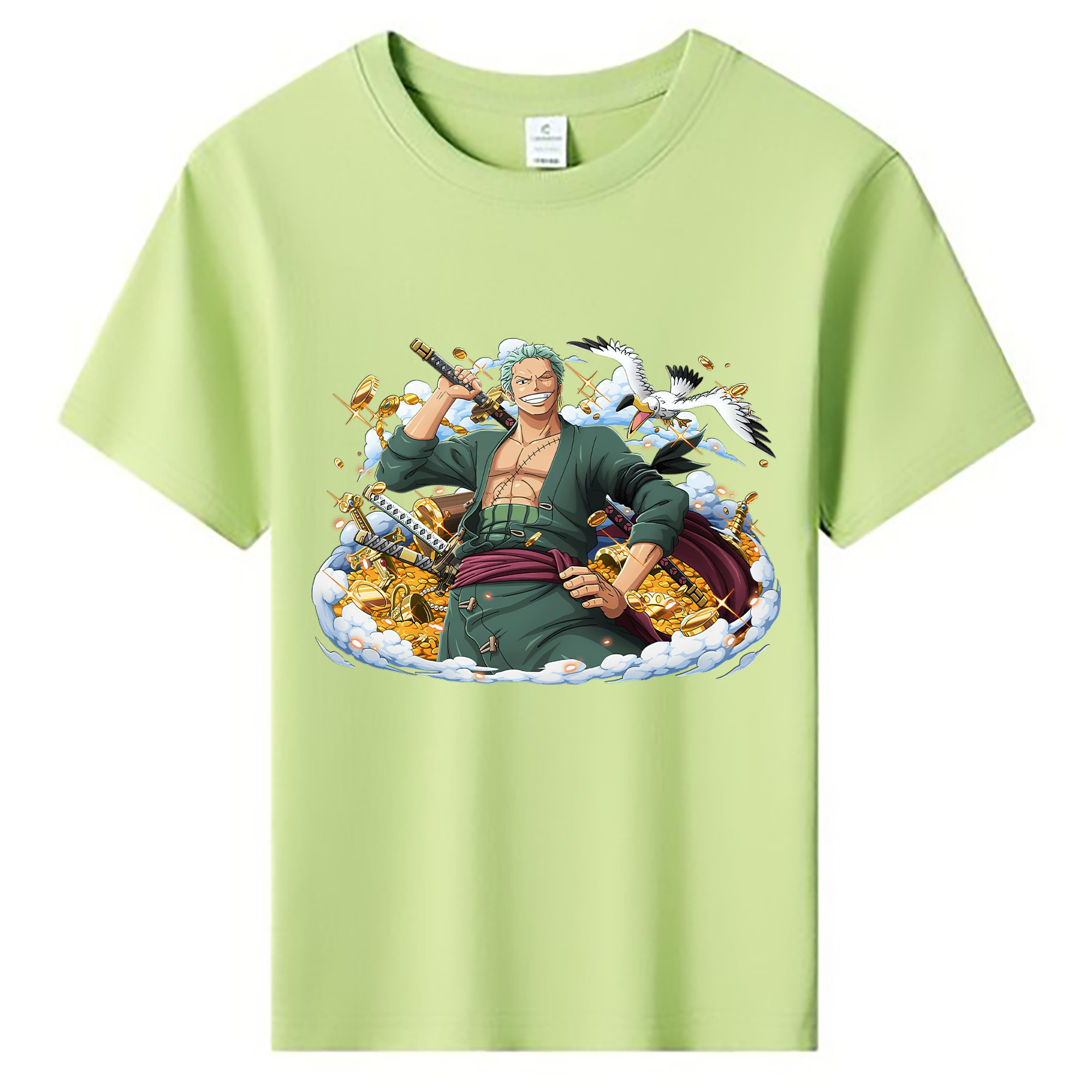 ワンピース ロロノア・ゾロ ONE PIECE Roronoa Zoro 綿100％キッズTシャツ（フロントプリント）